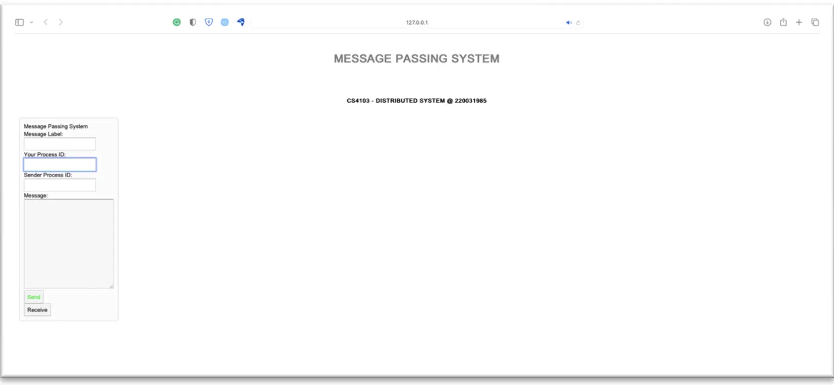 Message Passing System using GWT